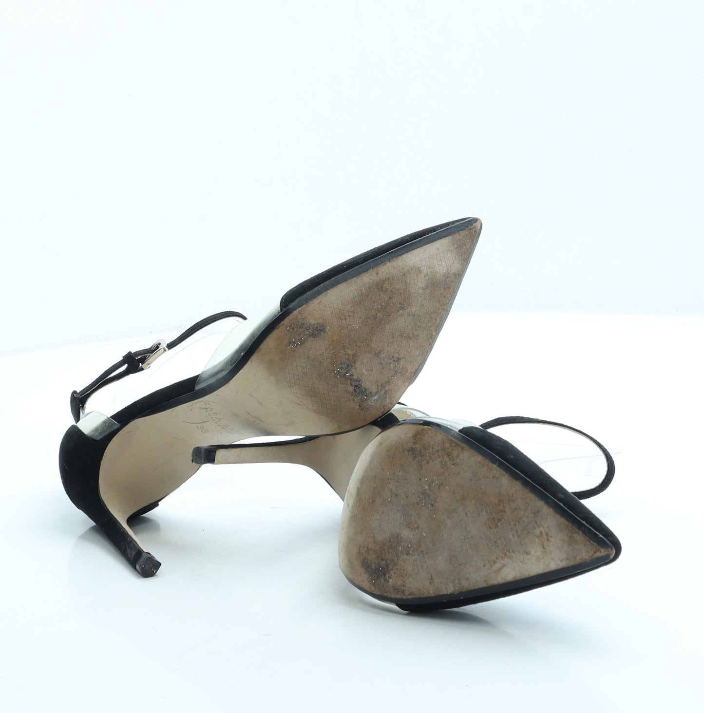 Zara Womens Black Polyester Court Heel UK 3 36