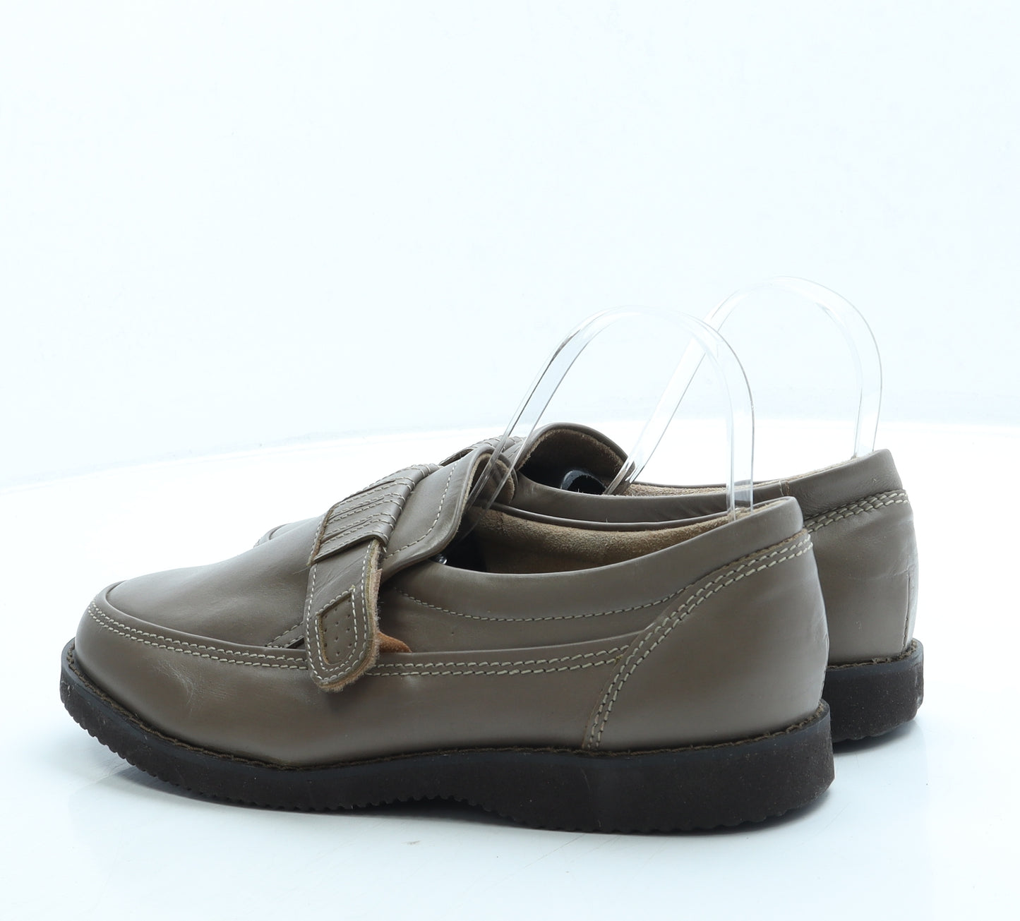 Trustyle Mens Beige Leather Slip On Casual UK 8