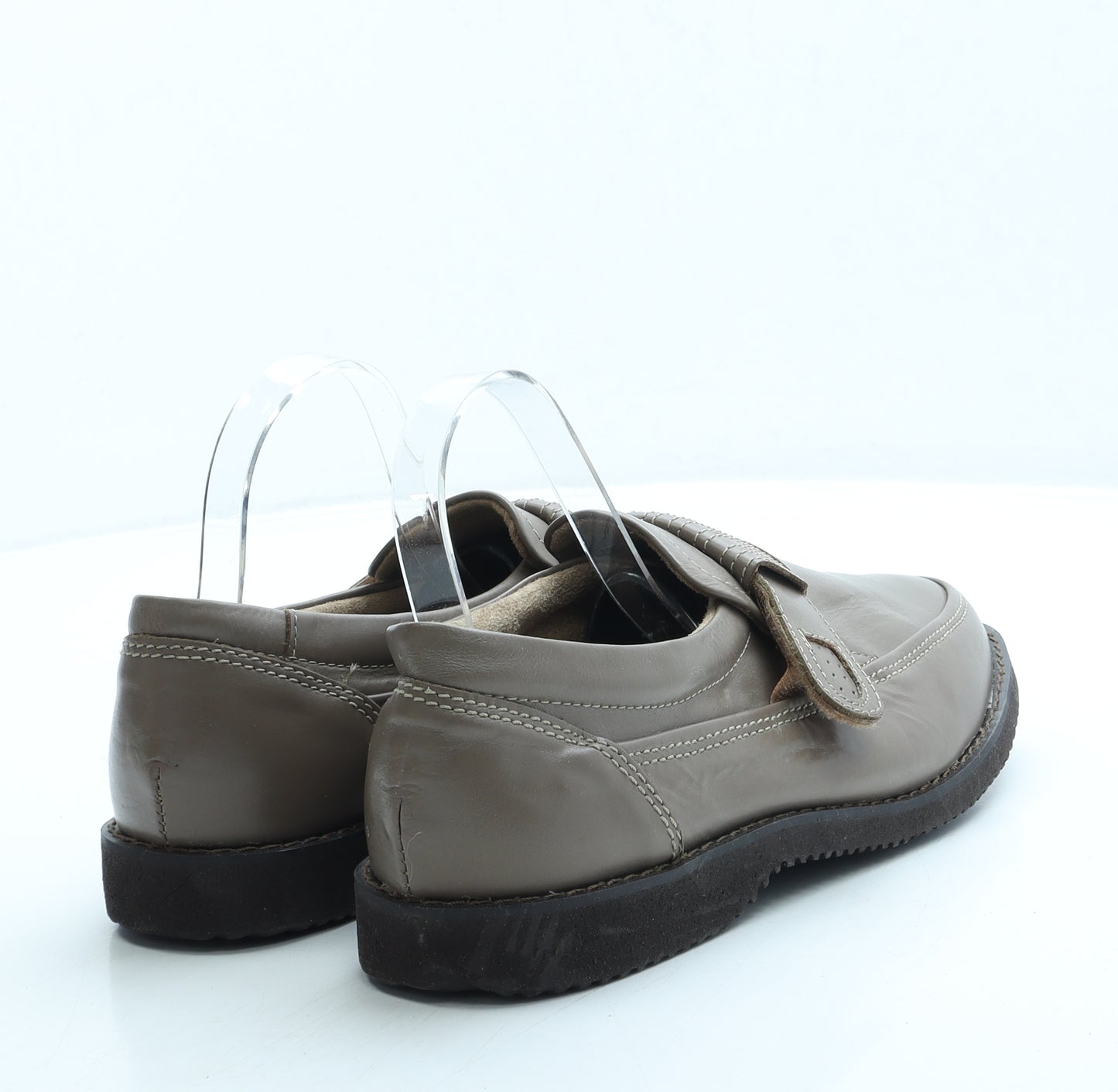 Trustyle Mens Beige Leather Slip On Casual UK 8