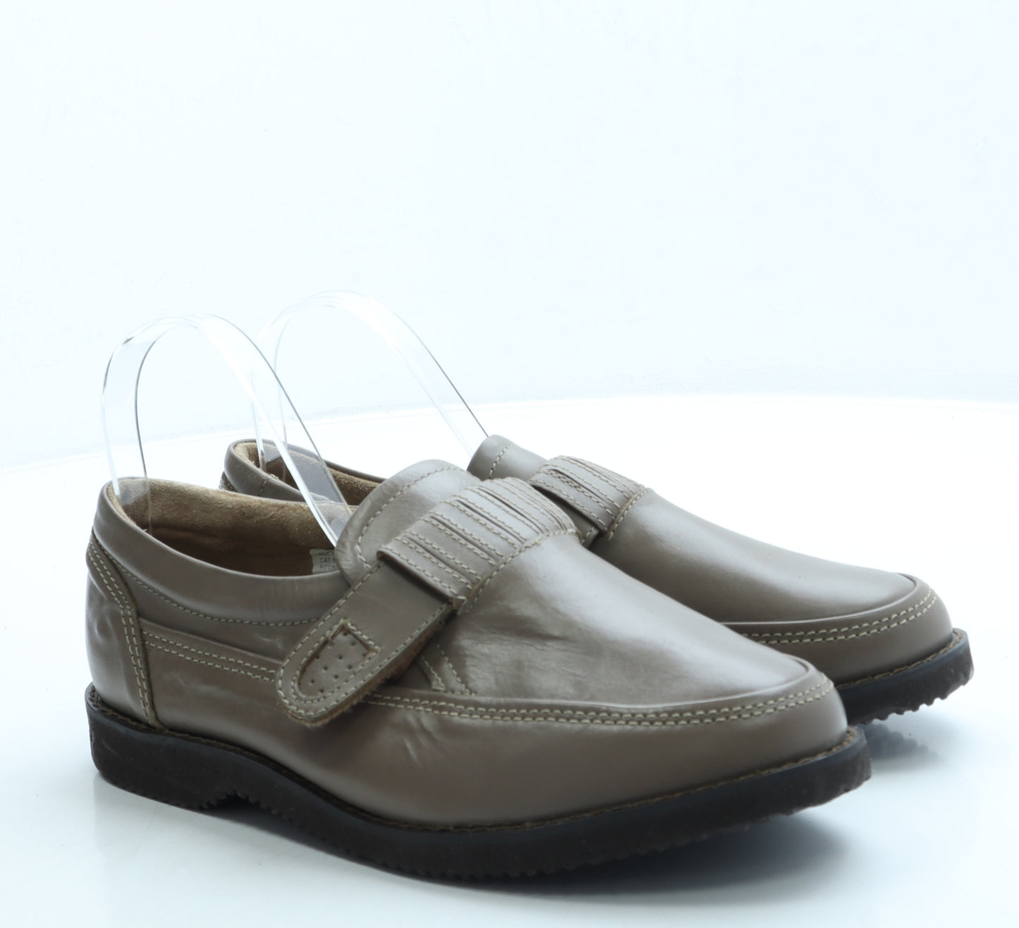 Trustyle Mens Beige Leather Slip On Casual UK 8