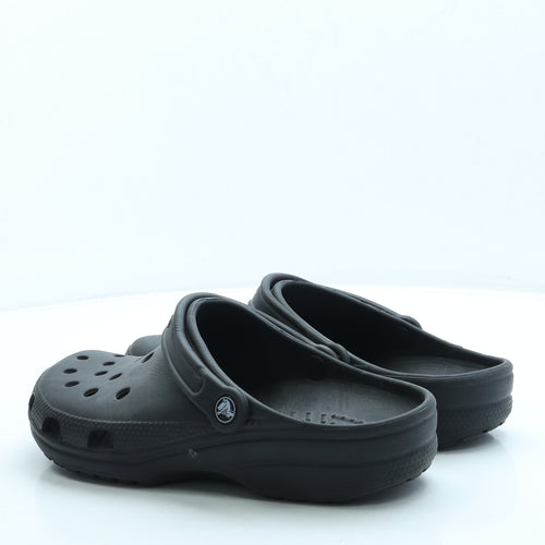 Crocs Mens Black Rubber Slip On Sandal UK 9