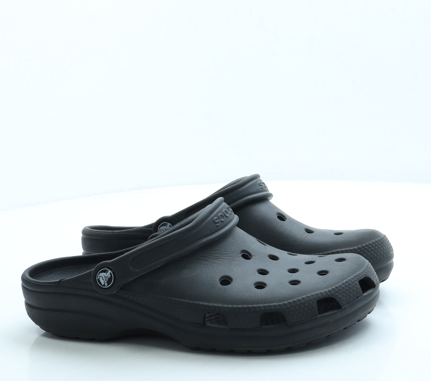 Crocs Mens Black Rubber Slip On Sandal UK 9