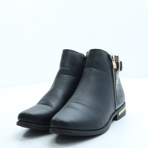 Studio Womens Black Leather Chelsea Boot UK 7 40