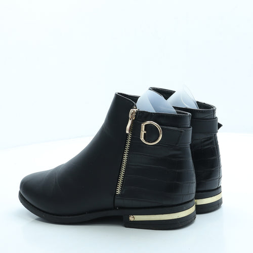Studio Womens Black Leather Chelsea Boot UK 7 40