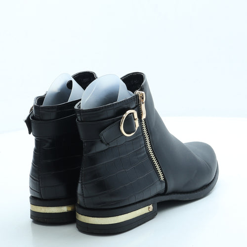 Studio Womens Black Leather Chelsea Boot UK 7 40