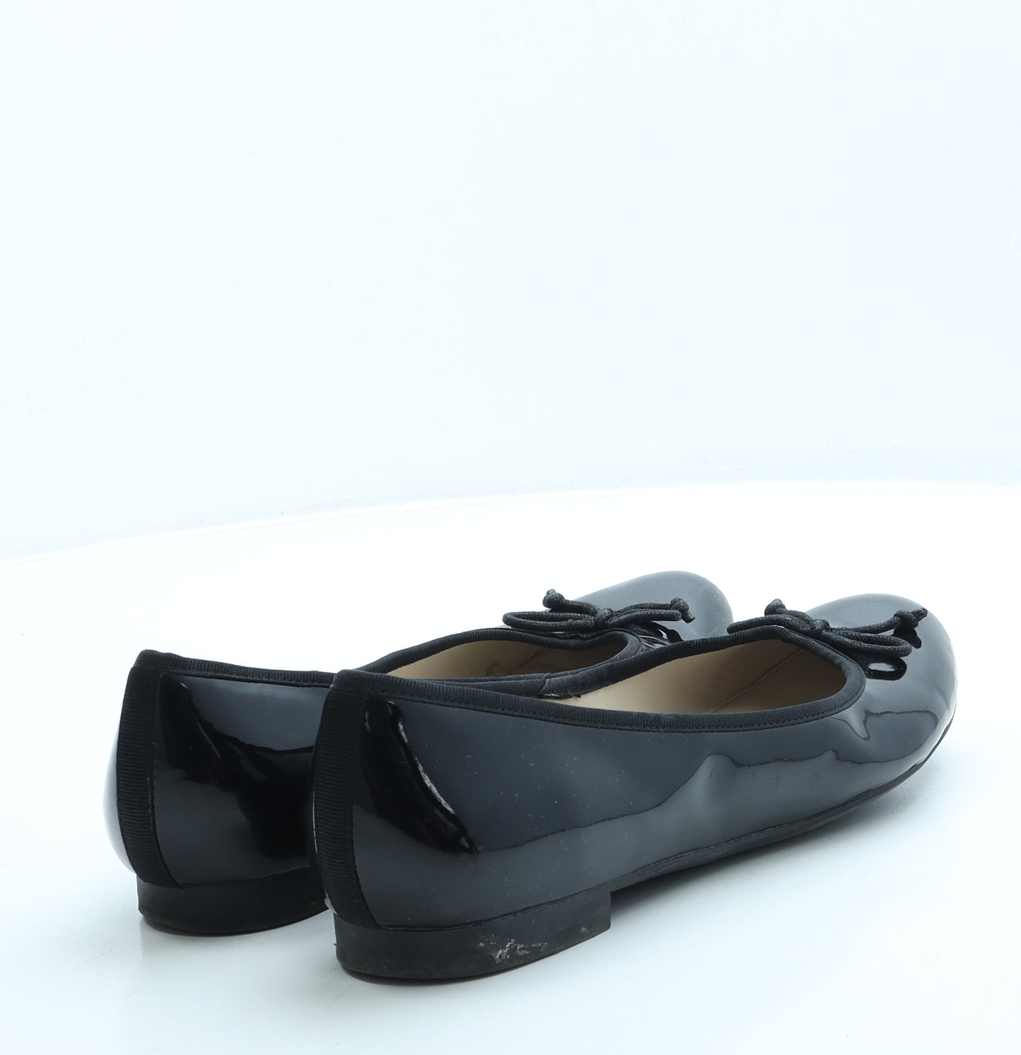 Clarks Womens Black Patent Leather Ballet Flat UK 8