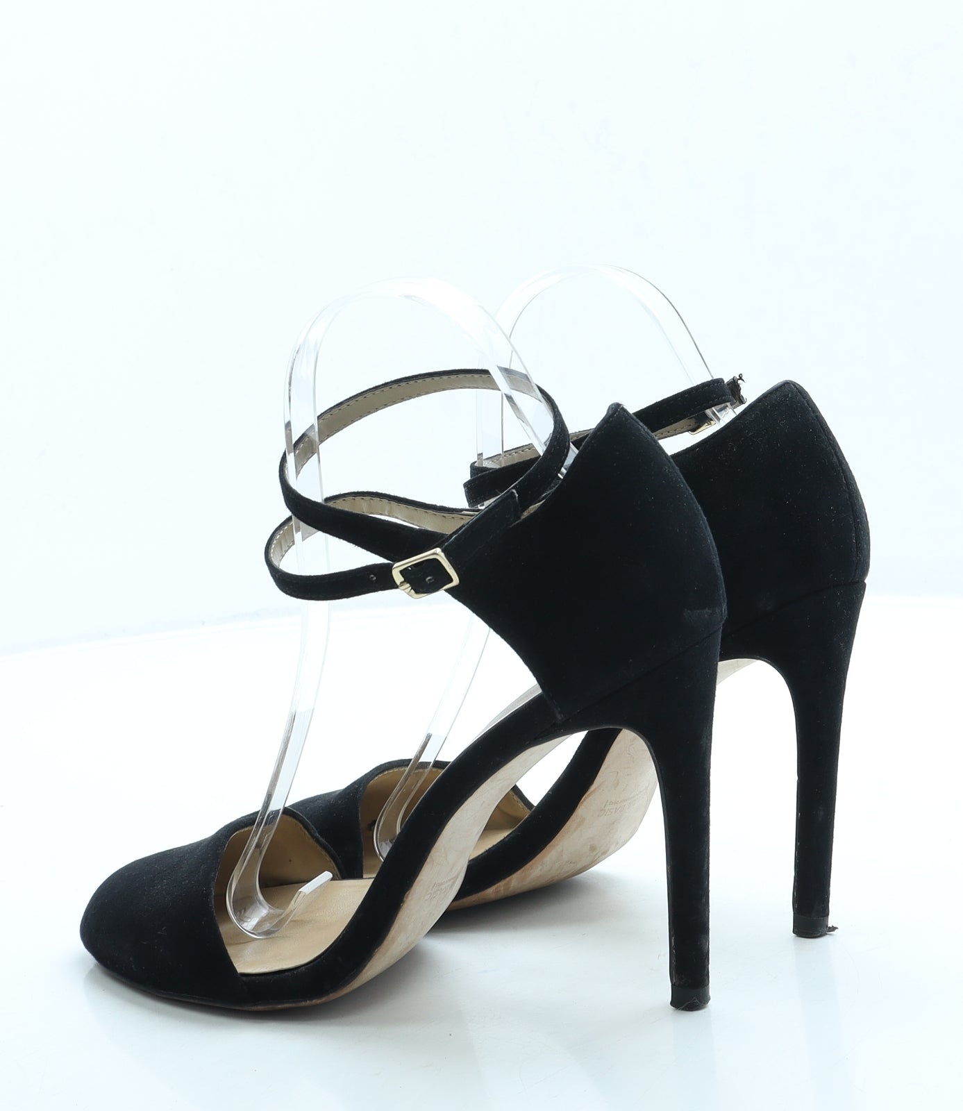 Zara Womens Black Suede Court Heel UK 6 39