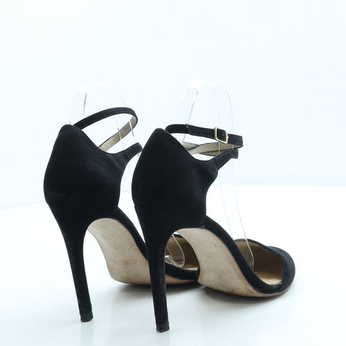 Zara Womens Black Suede Court Heel UK 6 39