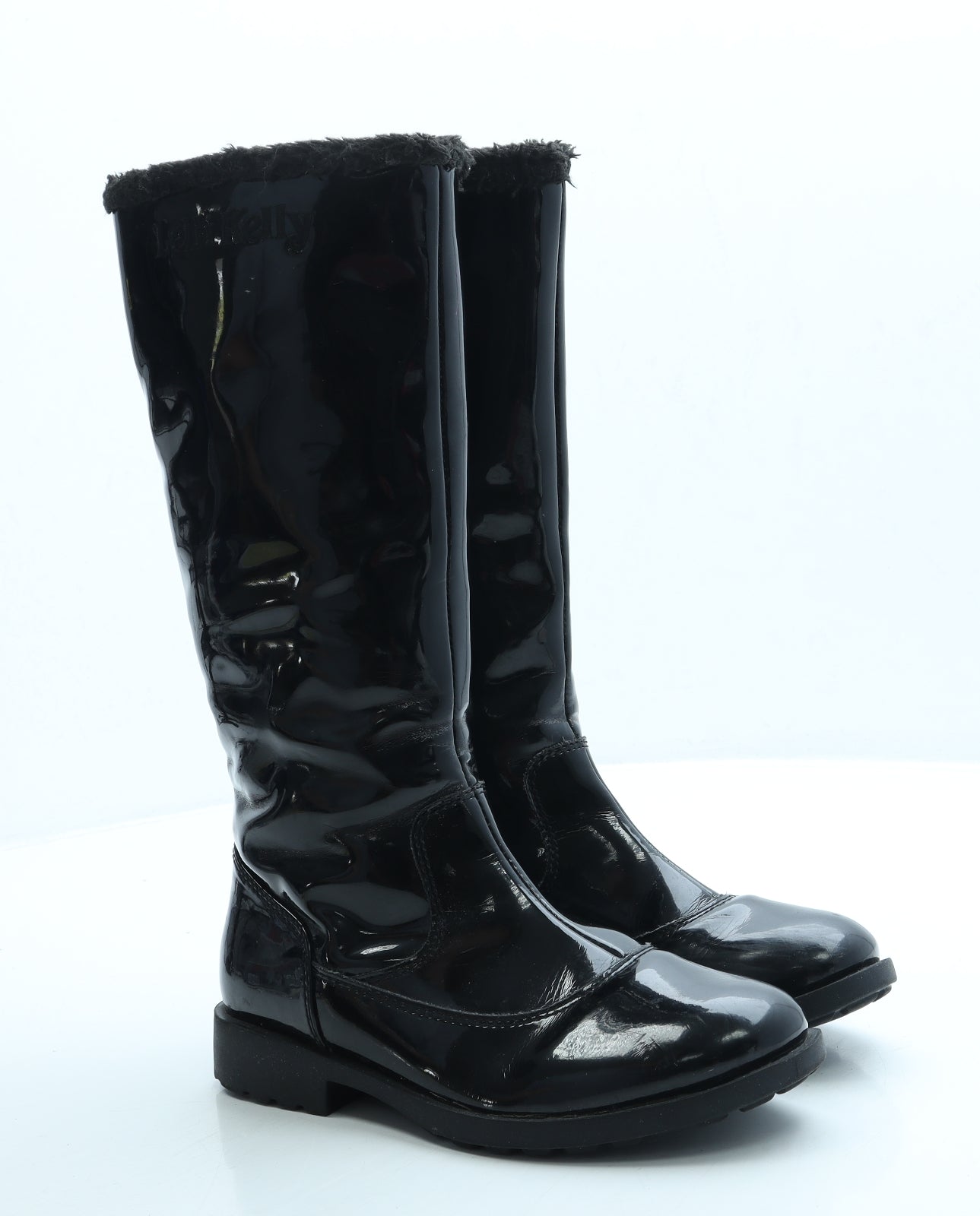 Lelli Kelly Girls Black Patent Leather Slip On Boot UK 2 34