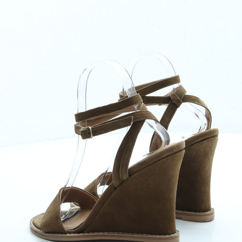 NEXT Womens Brown Suede Strappy Heel UK 4 37