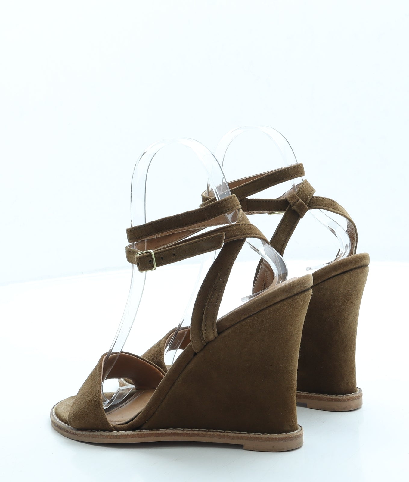 NEXT Womens Brown Suede Strappy Heel UK 4 37
