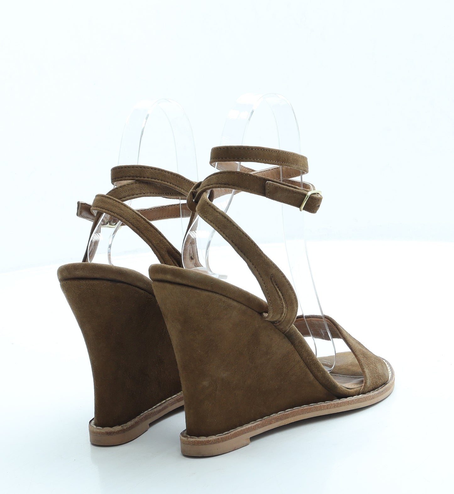 NEXT Womens Brown Suede Strappy Heel UK 4 37