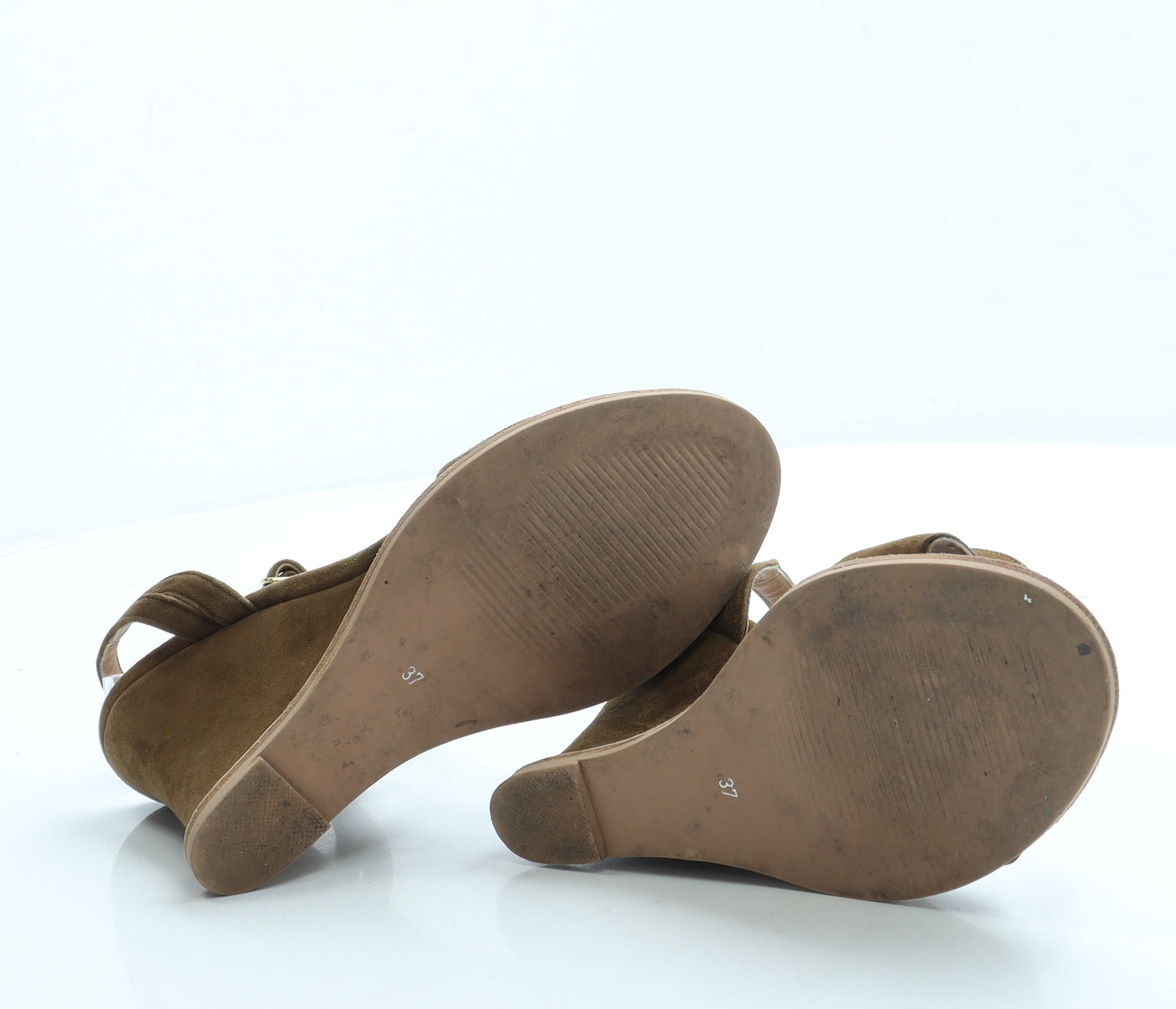 NEXT Womens Brown Suede Strappy Heel UK 4 37