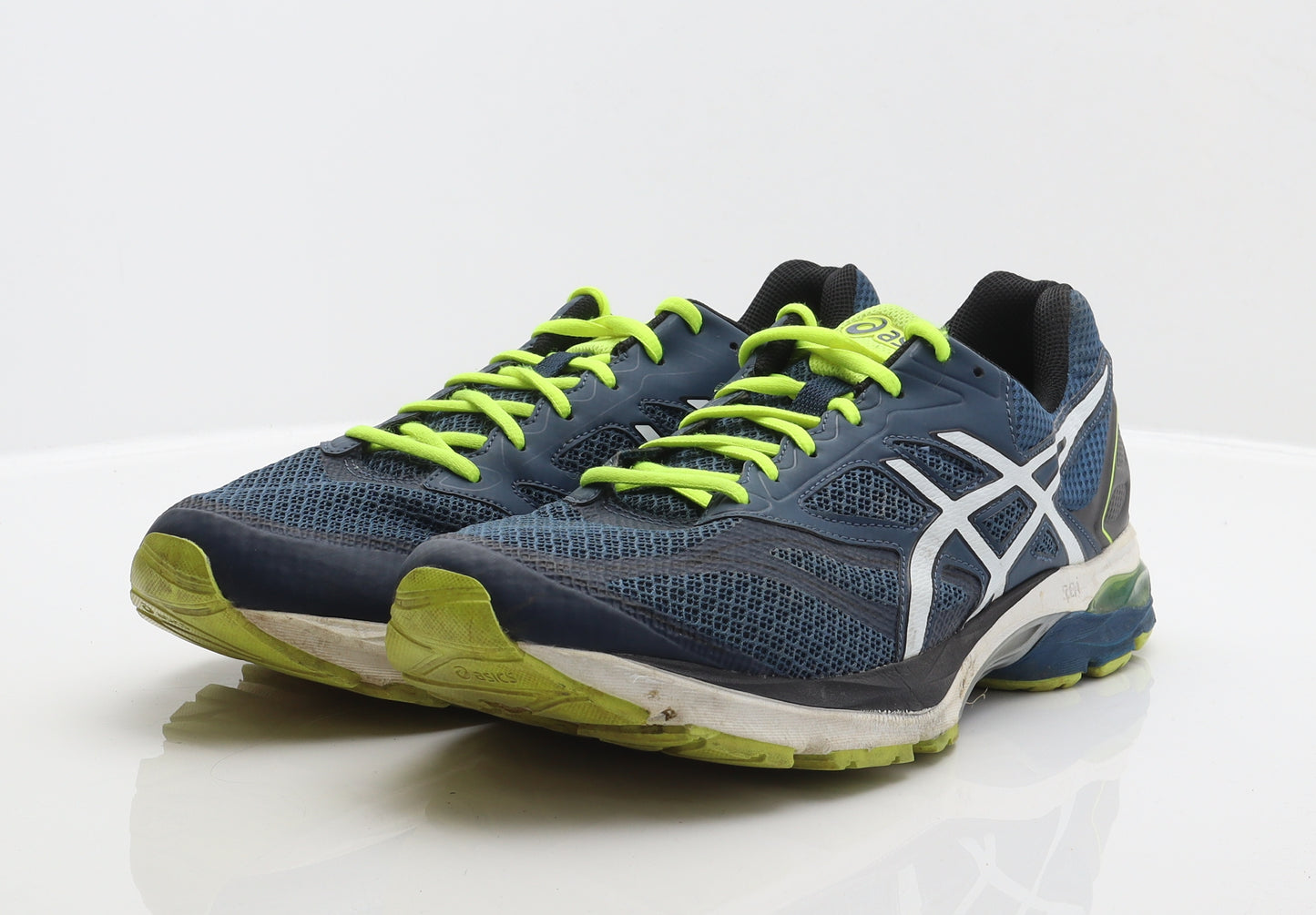 ASICS Mens Blue Geometric Synthetic Trainer UK 14.5 48 - Gel - Pulse 8