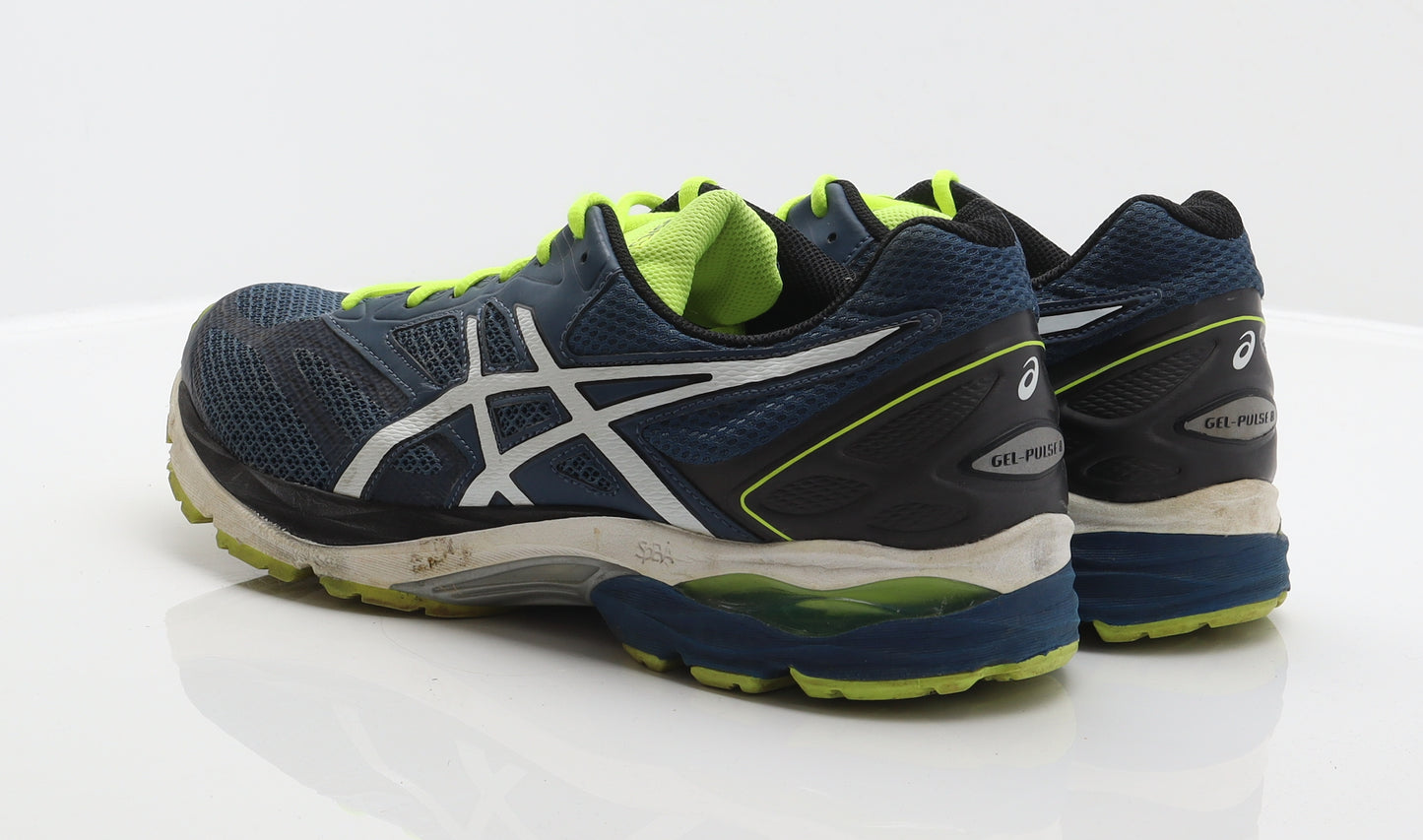 ASICS Mens Blue Geometric Synthetic Trainer UK 14.5 48 - Gel - Pulse 8