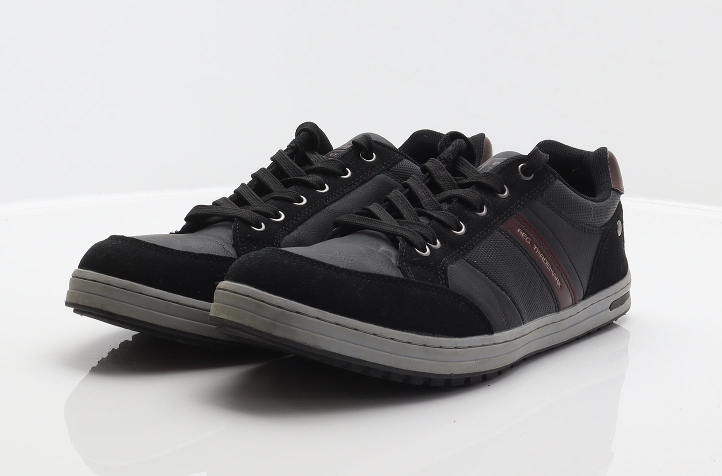 Arrigo Bello Mens Black Leather Trainer UK 10.5 45