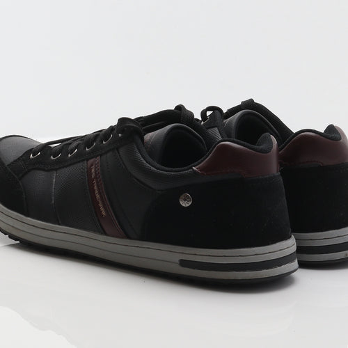 Arrigo Bello Mens Black Leather Trainer UK 10.5 45