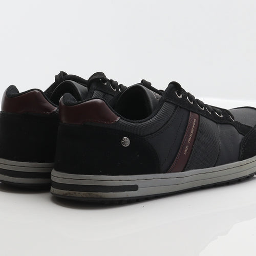 Arrigo Bello Mens Black Leather Trainer UK 10.5 45