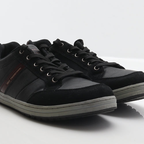 Arrigo Bello Mens Black Leather Trainer UK 10.5 45