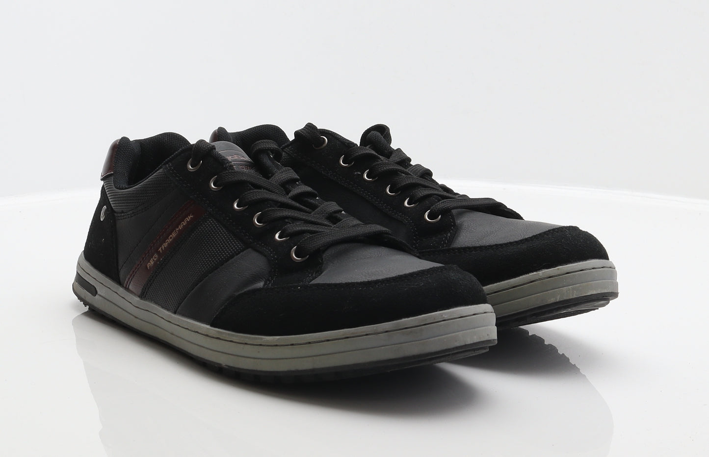 Arrigo Bello Mens Black Leather Trainer UK 10.5 45