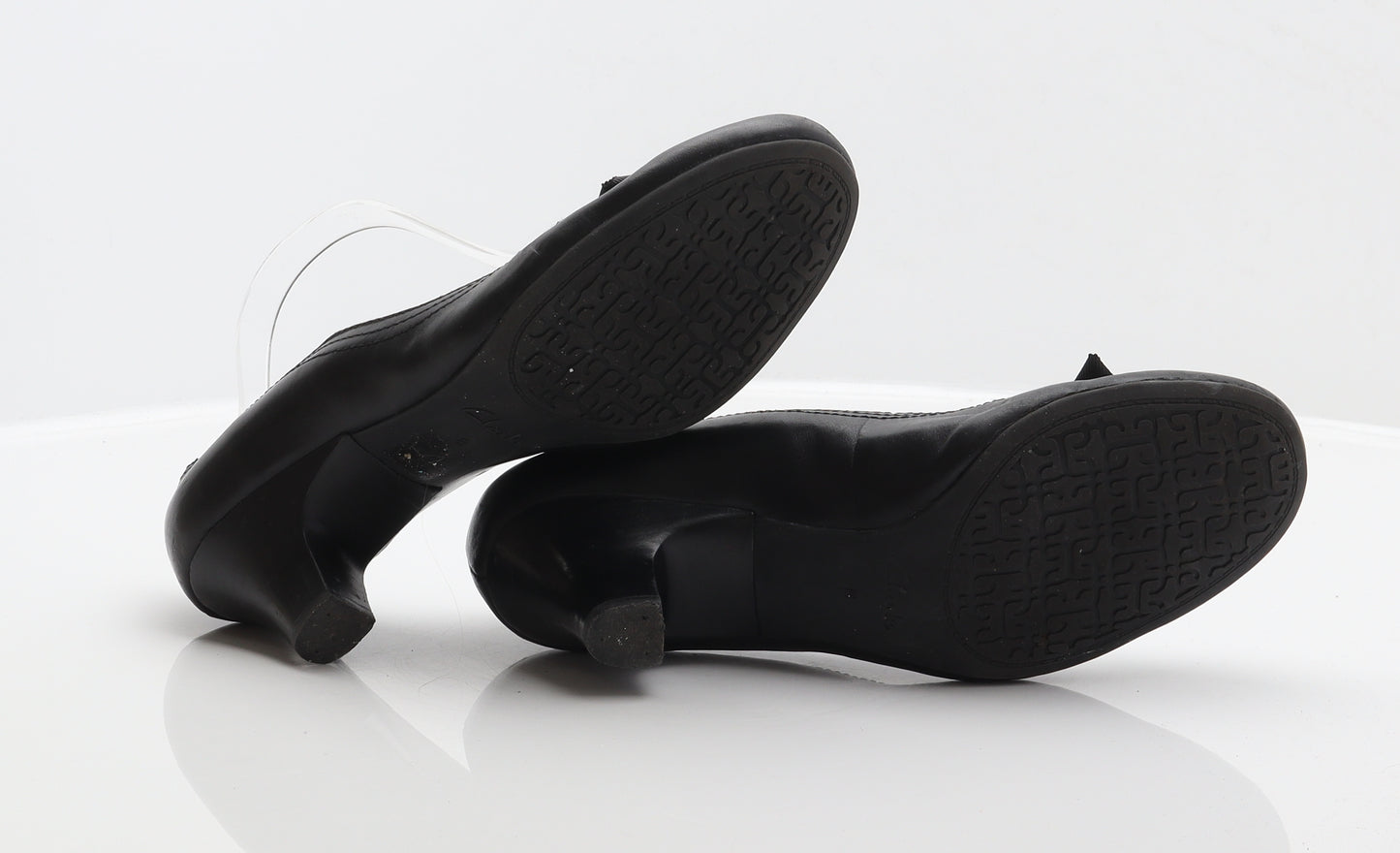 Clarks Womens Black Leather Court Heel UK 6