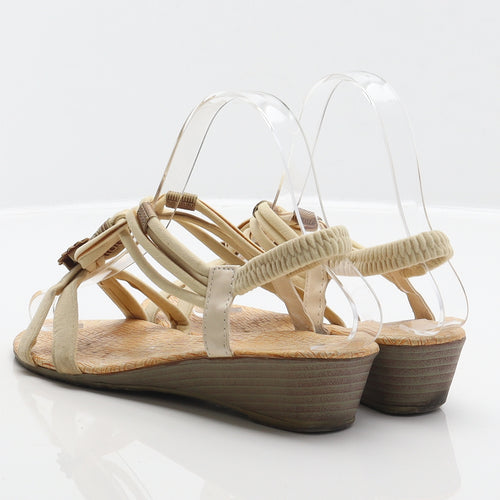 Zhen Ping Liang Xie Womens Beige Polyester Slingback Sandal UK 4 37