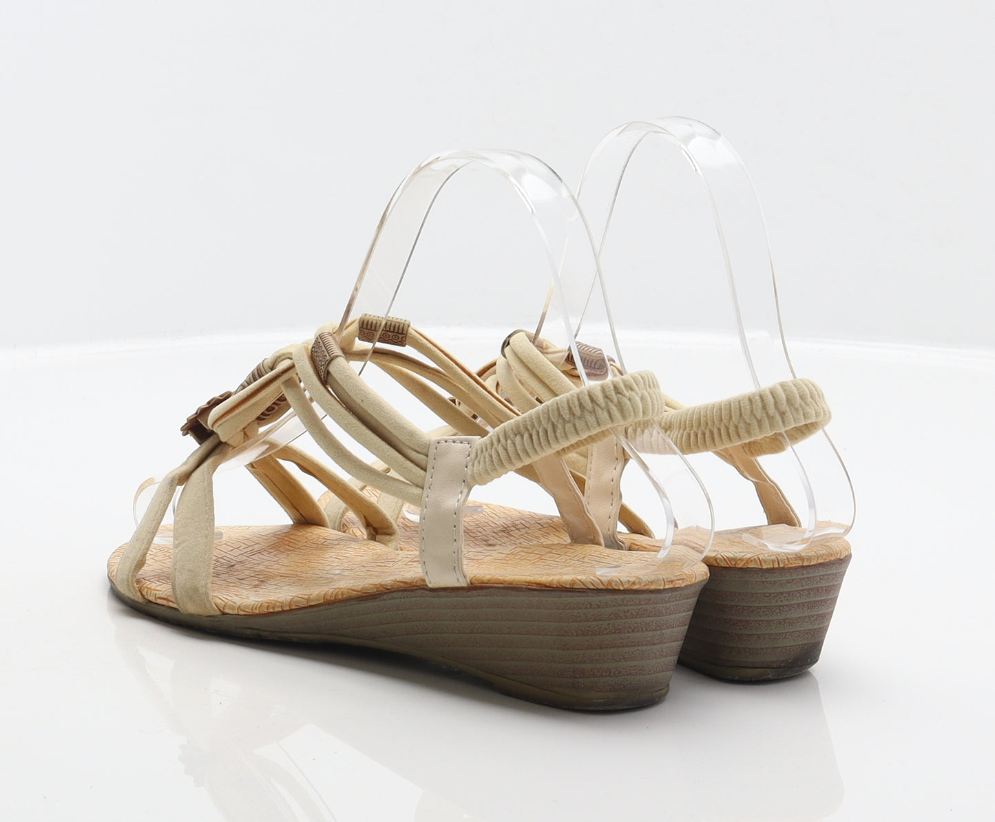 Zhen Ping Liang Xie Womens Beige Polyester Slingback Sandal UK 4 37