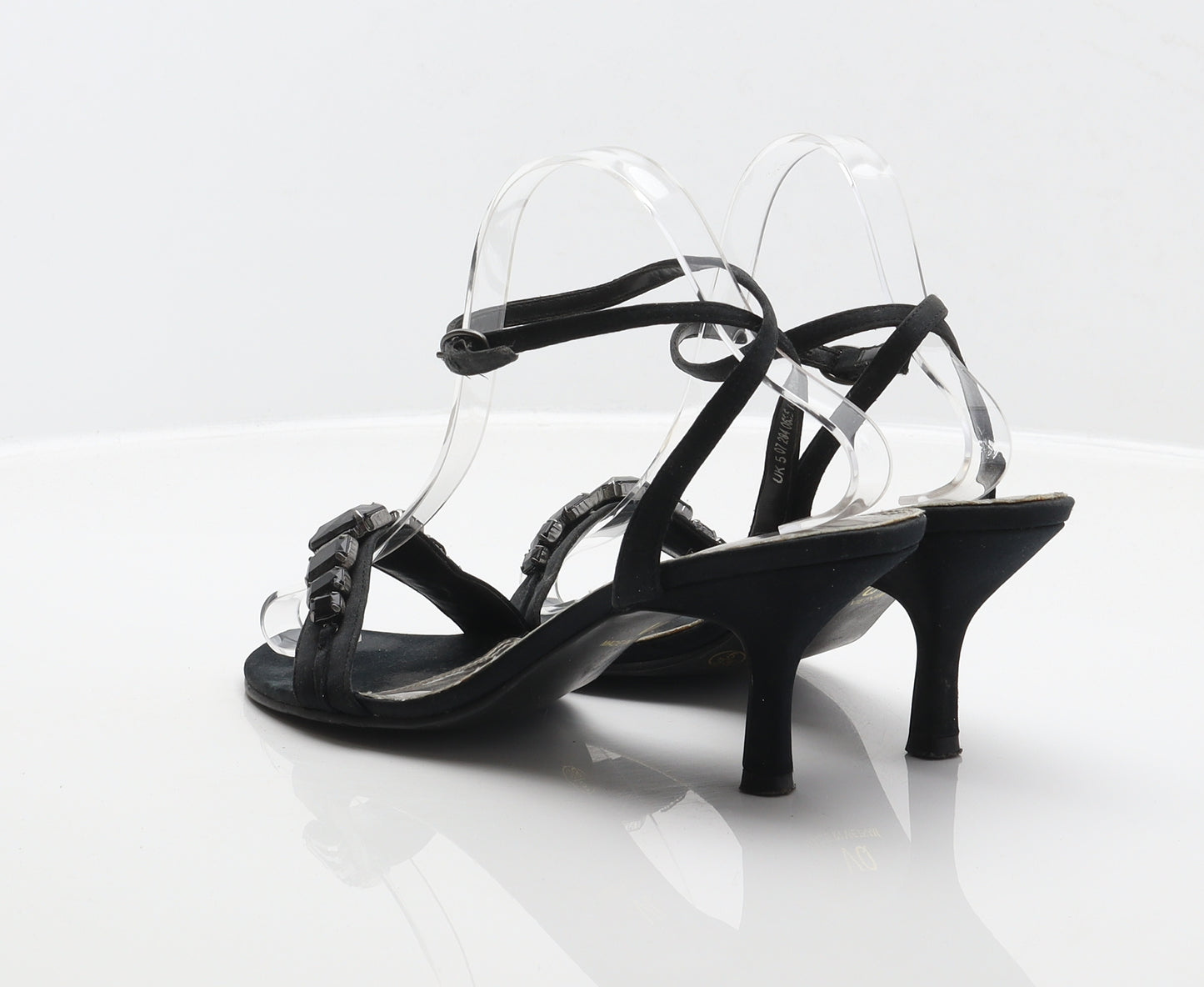 Dorothy Perkins Womens Black Polyester Strappy Heel UK 5 38