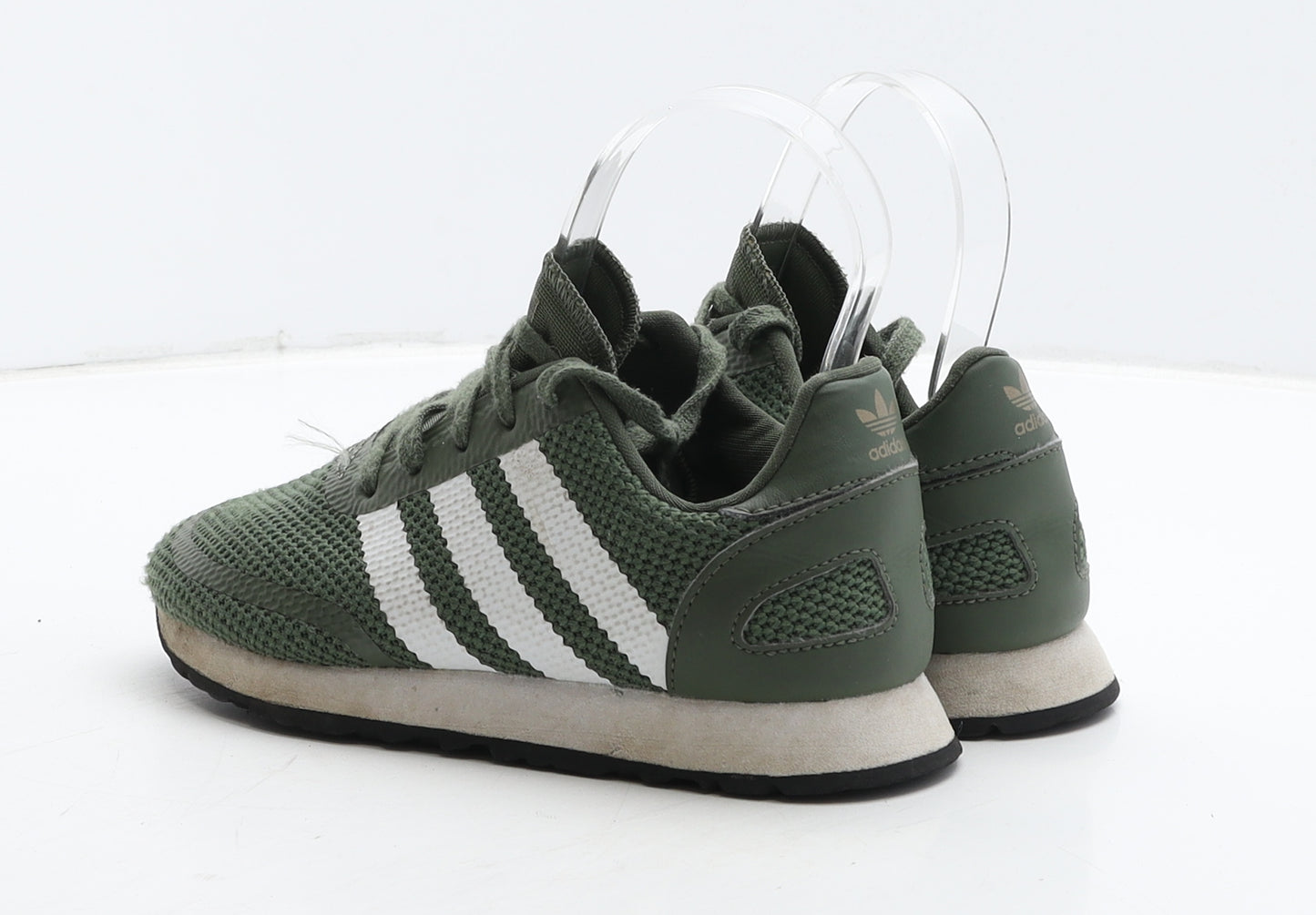 adidas Boys Green Fabric Trainer UK 1 33