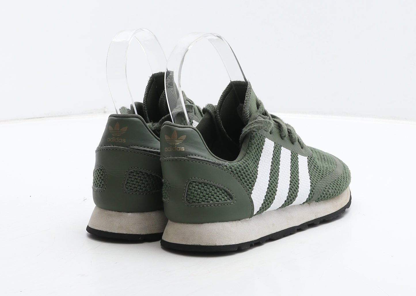 adidas Boys Green Fabric Trainer UK 1 33