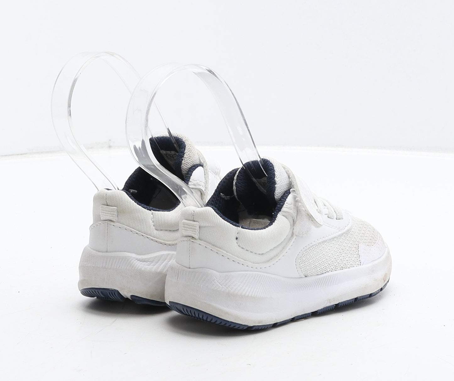F&F Boys White Fabric Trainer UK 5 22