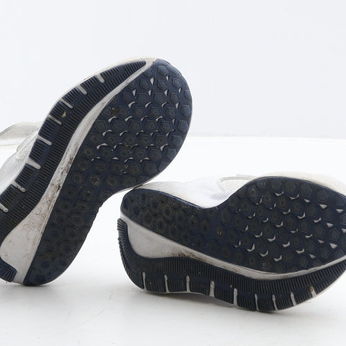 F&F Boys White Fabric Trainer UK 5 22