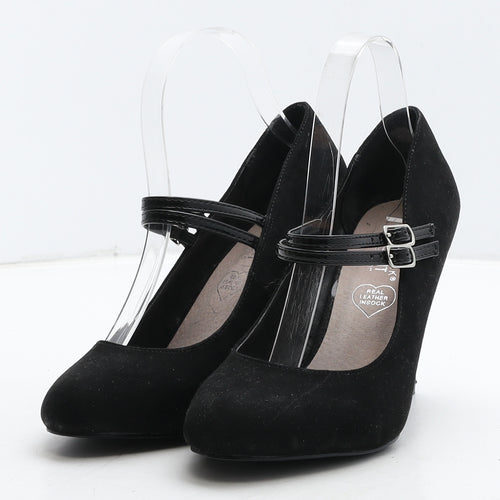 Primark Womens Black Suede Court Heel UK 4 37