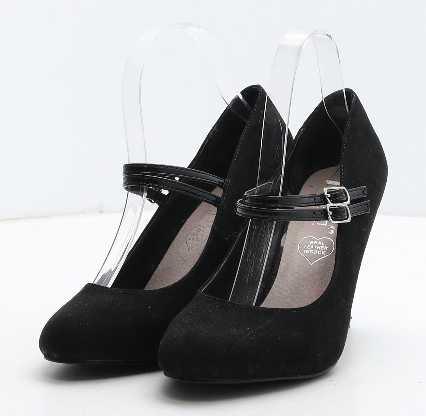 Primark Womens Black Suede Court Heel UK 4 37