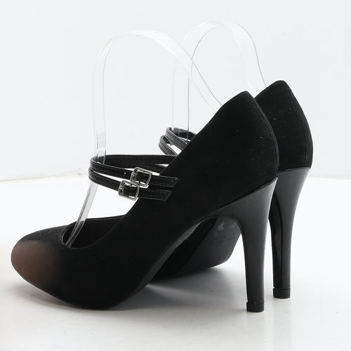 Primark Womens Black Suede Court Heel UK 4 37