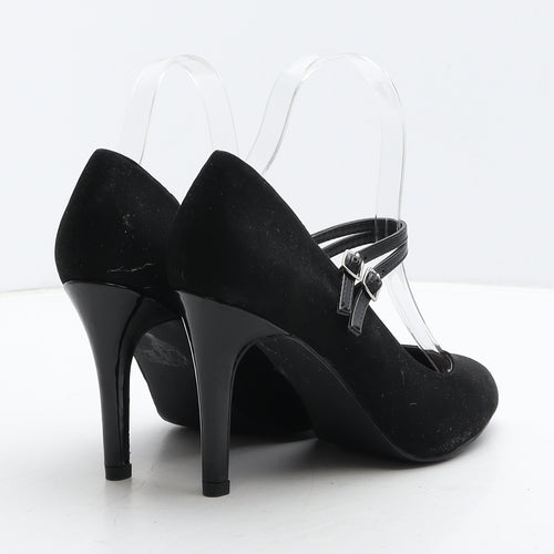 Primark Womens Black Suede Court Heel UK 4 37