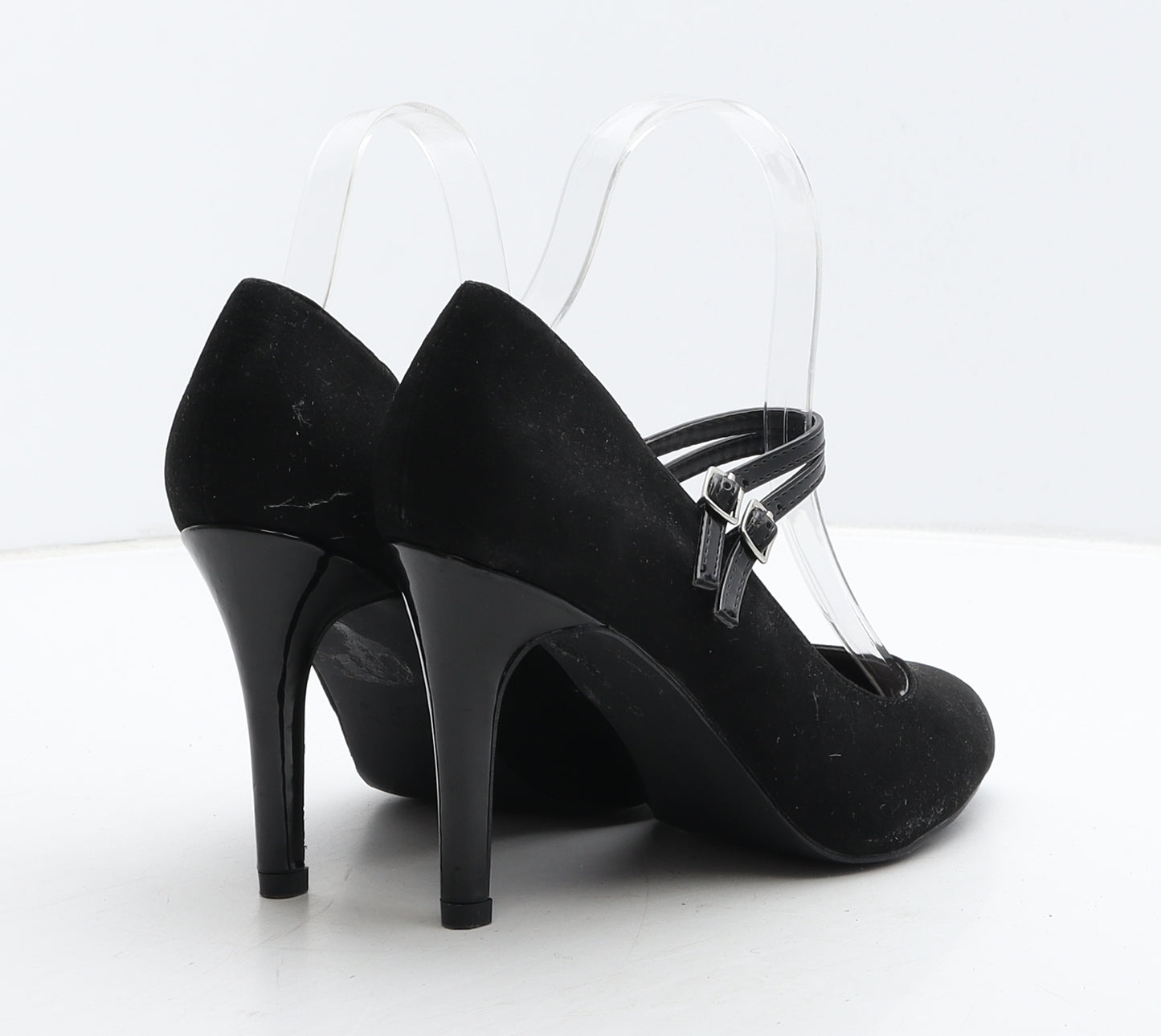 Primark Womens Black Suede Court Heel UK 4 37