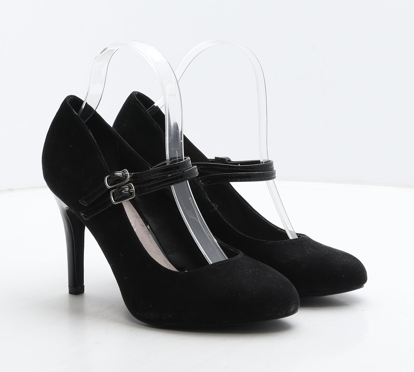 Primark Womens Black Suede Court Heel UK 4 37