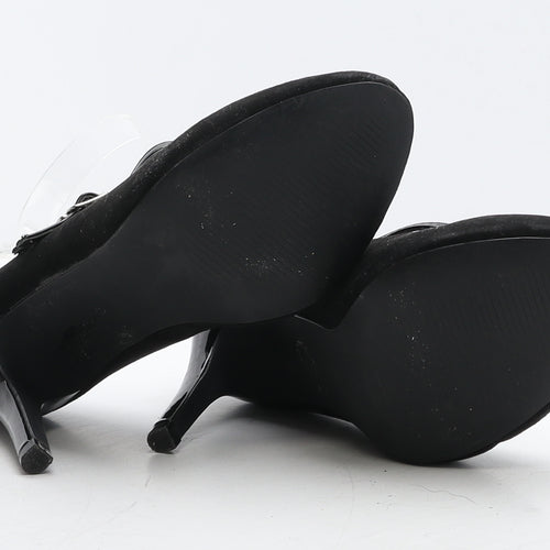 Primark Womens Black Suede Court Heel UK 4 37