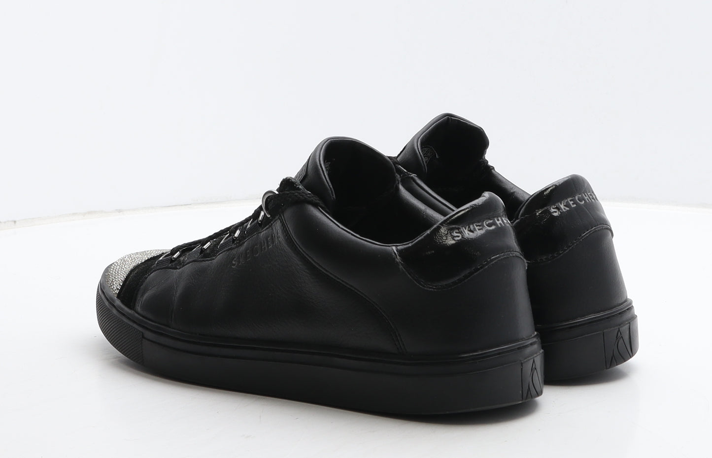 Skechers Womens Black Leather Trainer Casual UK 7 40