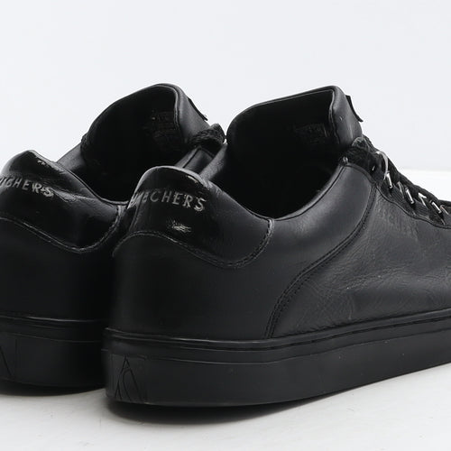 Skechers Womens Black Leather Trainer Casual UK 7 40