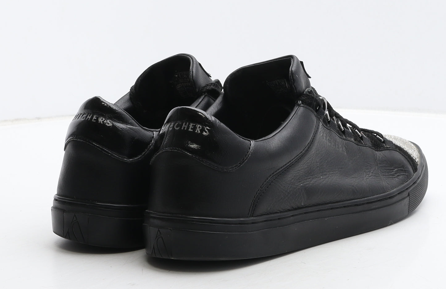 Skechers Womens Black Leather Trainer Casual UK 7 40