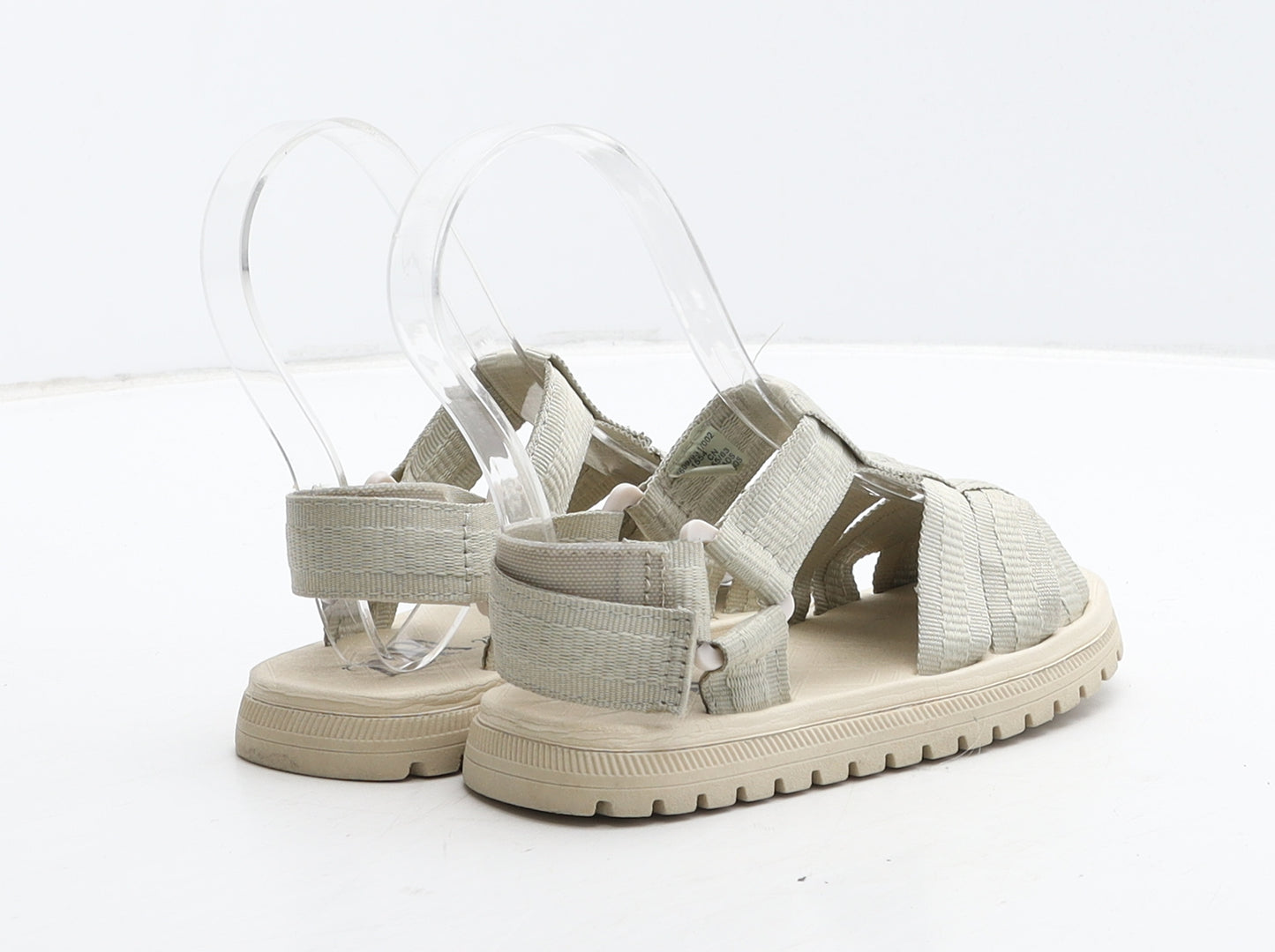 Zara Girls Ivory Fabric Trainer Sandal UK 7.5 25