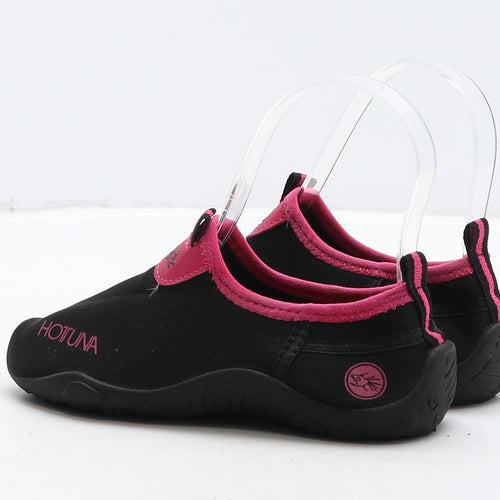 Hot Tuna Girls Black Synthetic Trainer UK 11 29 - Aqua Shoes
