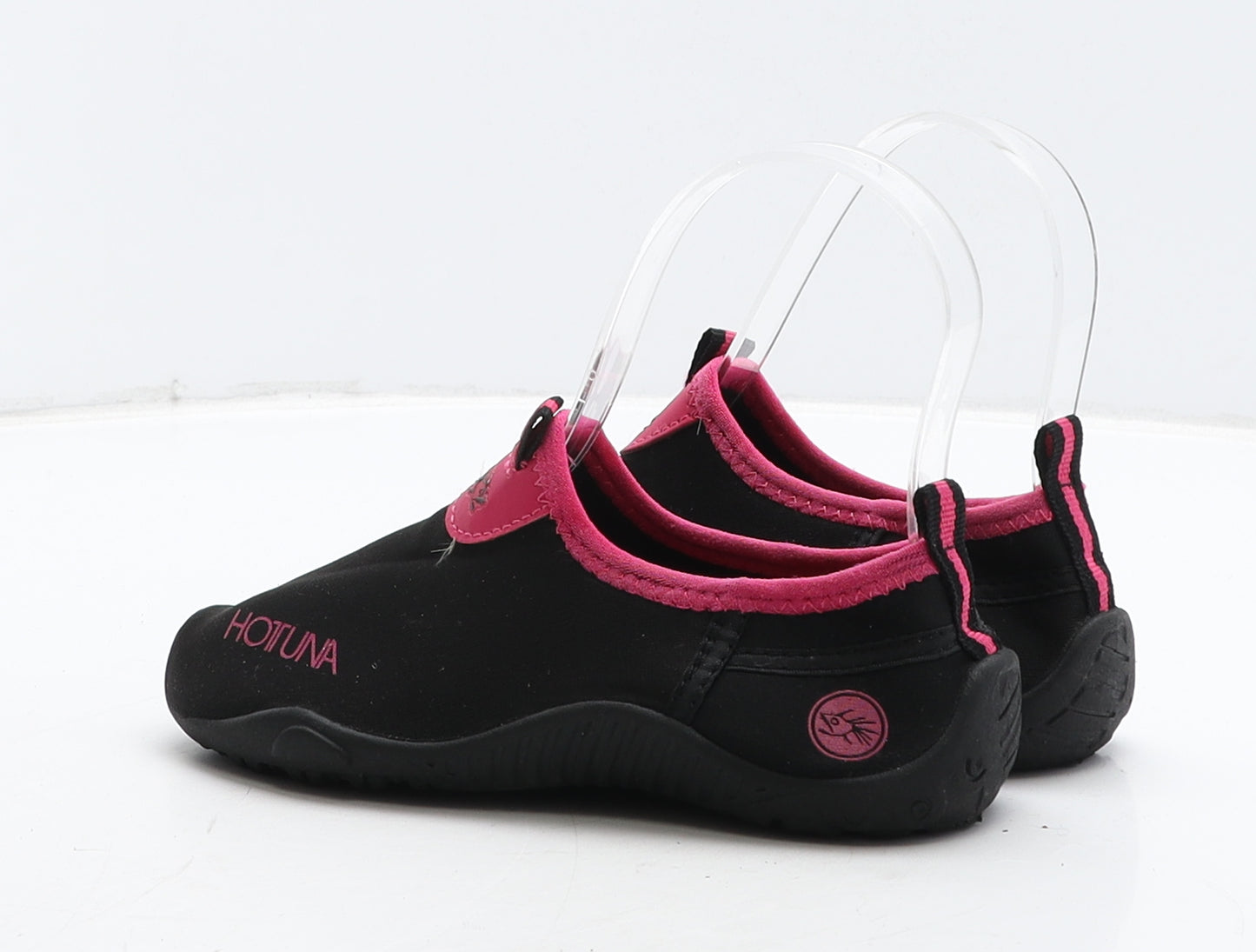 Hot Tuna Girls Black Synthetic Trainer UK 11 29 - Aqua Shoes