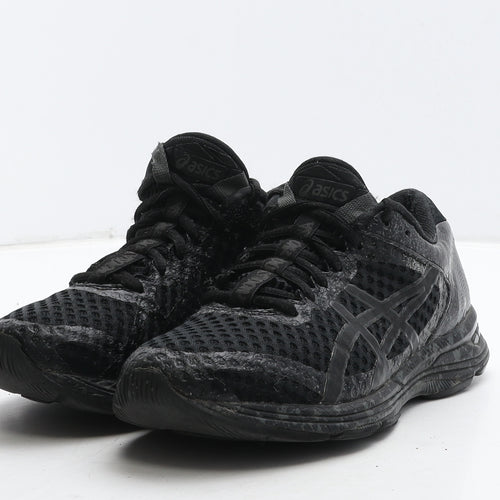ASICS Womens Black Spotted Fabric Trainer UK 5 38