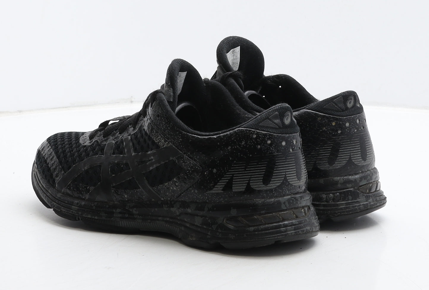 ASICS Womens Black Spotted Fabric Trainer UK 5 38