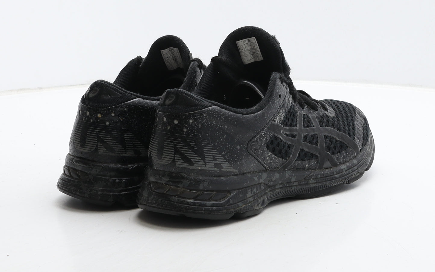ASICS Womens Black Spotted Fabric Trainer UK 5 38