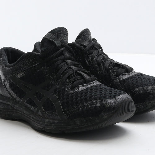 ASICS Womens Black Spotted Fabric Trainer UK 5 38