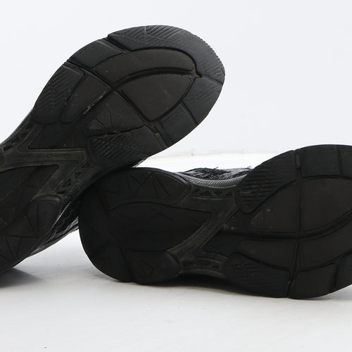 ASICS Womens Black Spotted Fabric Trainer UK 5 38